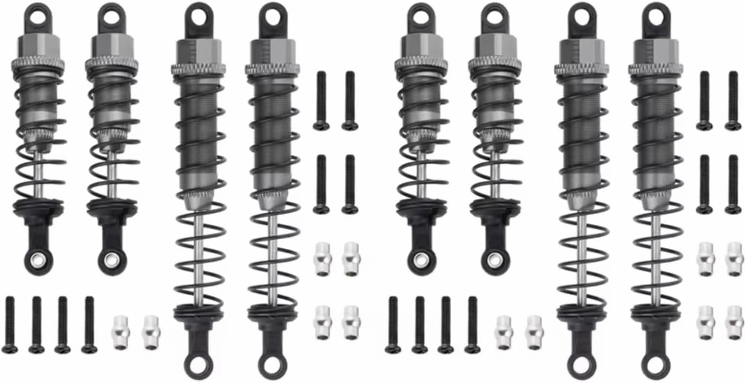 Rc Shock Absorber For Wltoys 12428 12423 1/12 8pcs Metal Oil Filled Front&Rear Shock Absorber RC Car Crawler Parts And Accessories Upgrade Replacement Use