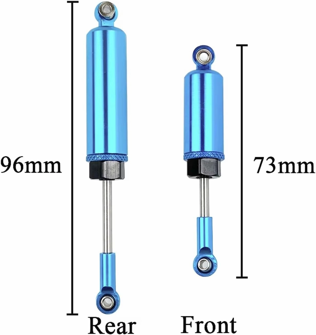 Rc Shock Absorber For Wltoys 12428 12429 12423 FY 01 03 1/12 Metal Front & Rear Shock Alloy CNC 6061 RC Car Upgrade Parts Accessories Replacement And Use(Blue)