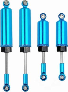 Rc Shock Absorber For Wltoys 12428 12429 12423 FY 01 03 1/12 Metal Front & Rear Shock Alloy CNC 6061 RC Car Upgrade Parts Accessories Replacement And Use(Blue)