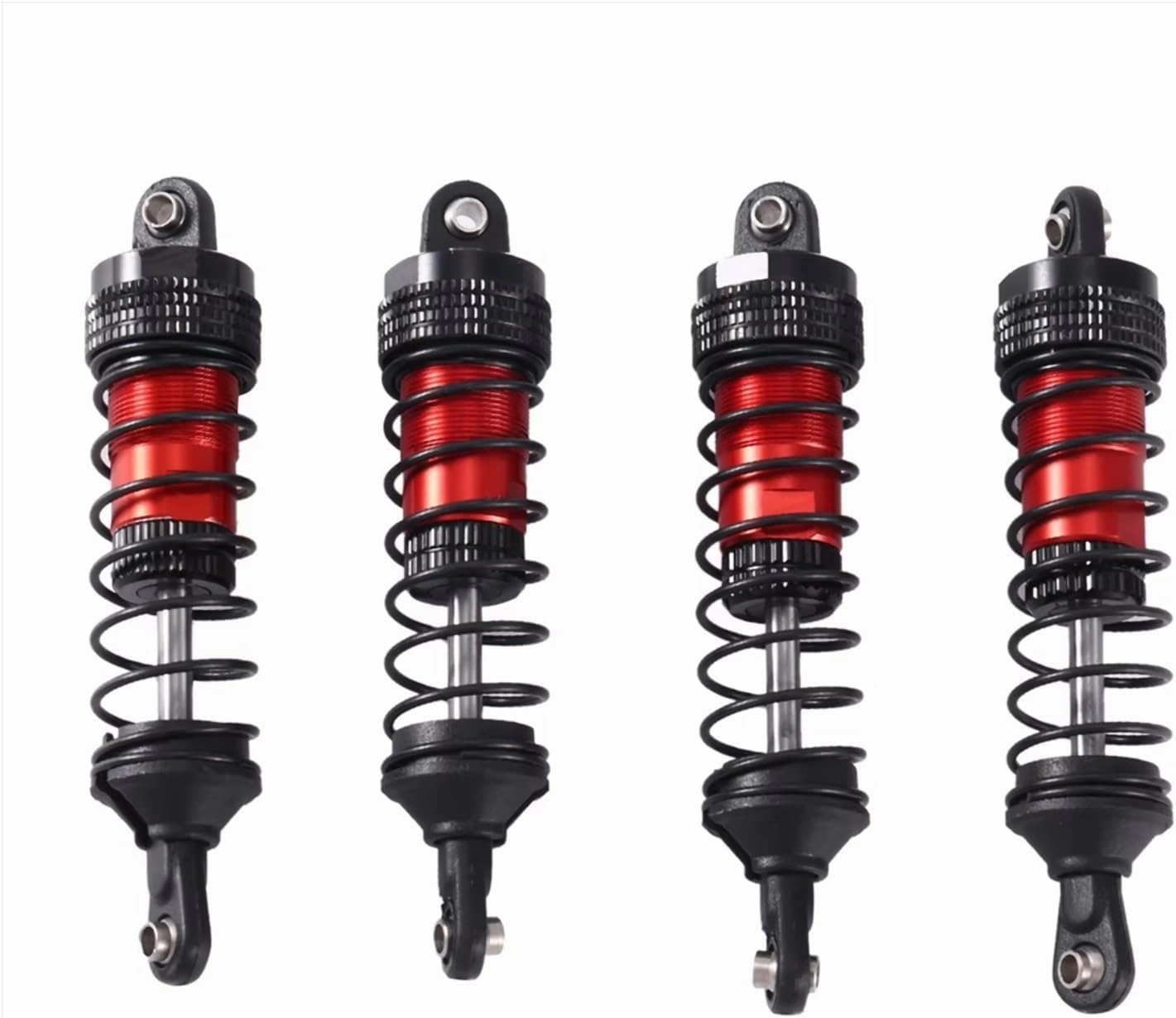 Rc Shock Absorber For Wltoys 144001 144010 124007 124016 124017 124019 4Pcs Metal Front And Rear Shock Absorber Red RC Car Upgrade Parts Replacement Use