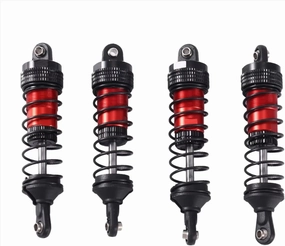 Rc Shock Absorber For Wltoys 144001 144010 124007 124016 124017 124019 4Pcs Metal Front And Rear Shock Absorber Red RC Car Upgrade Parts Replacement Use