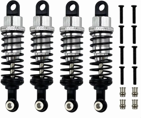 Rc Shock Absorber For Wltoys A959 A959-B 184011 A949 A969 A979 K929 1/18 Metal Oil Shock Absorber Damper RC Car Upgrades Parts Accessories Replacement Use(Silver)