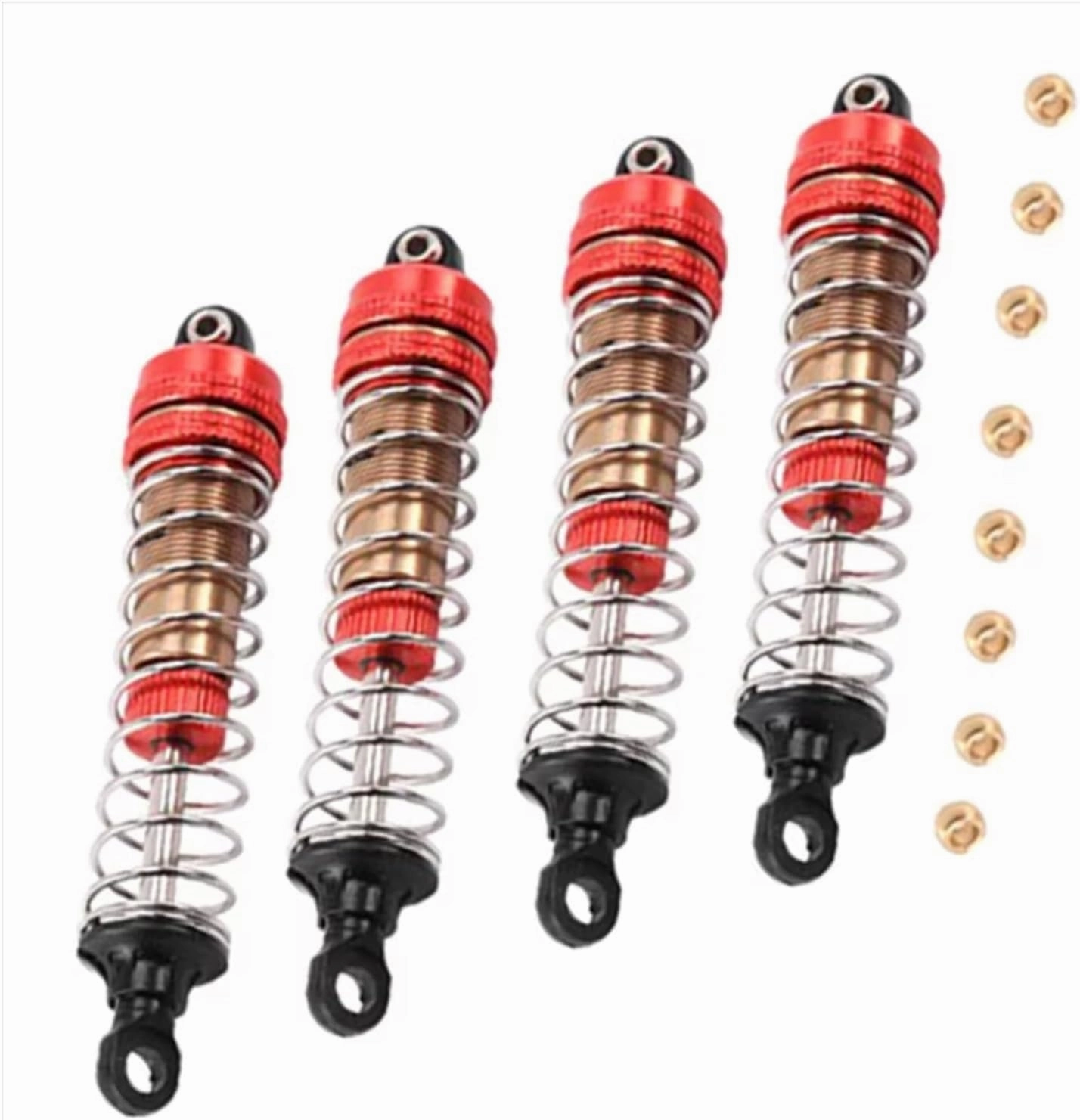 Rc Shock Absorber For XLF X03 X04 X-03 X-04 1/10 4Pcs Metal Shock Absorbers Damper Red RC Car Truck Upgrade Parts Accessories Upgrade Replacement And Use