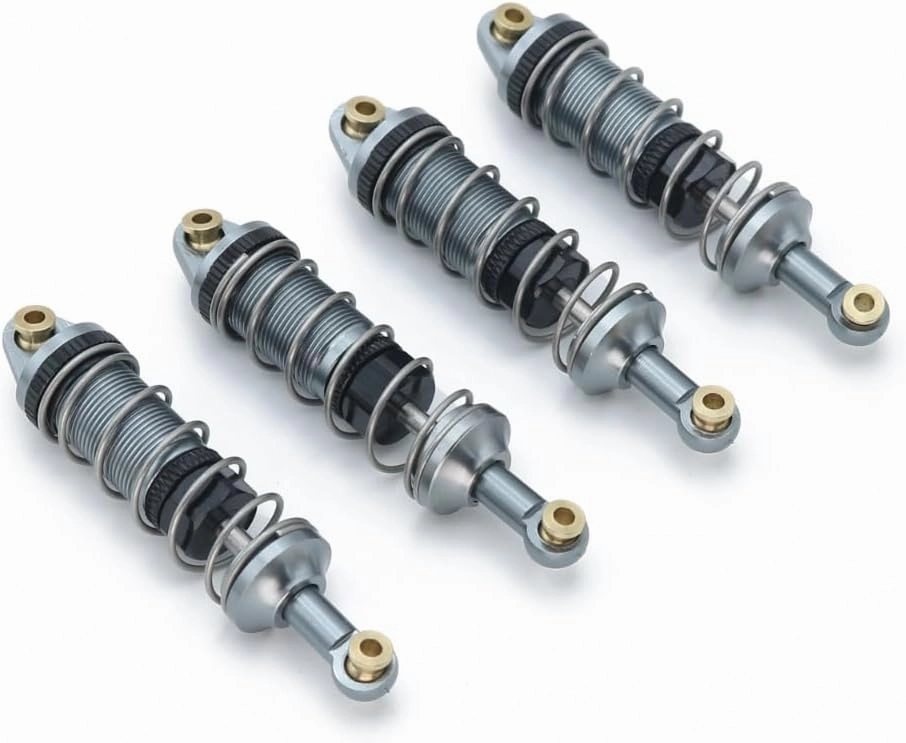 Rc Special Shock Absorber For Mjx 14301 14302 14303 4pcs Hydraulic Shock Absorber Rc Car Tracked Vehicle Parts And Accessories Upgrade Replacement(Gray)