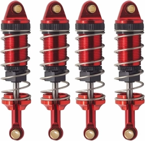 Rc Special Shock Absorber For MJX For Hyper Go 14301 14302 1/14 Metal Front And Rear Hydraulic Shock Absorbers Hole To Hole 60MM Rc Car Upgrade Parts Replacement Use(Red)