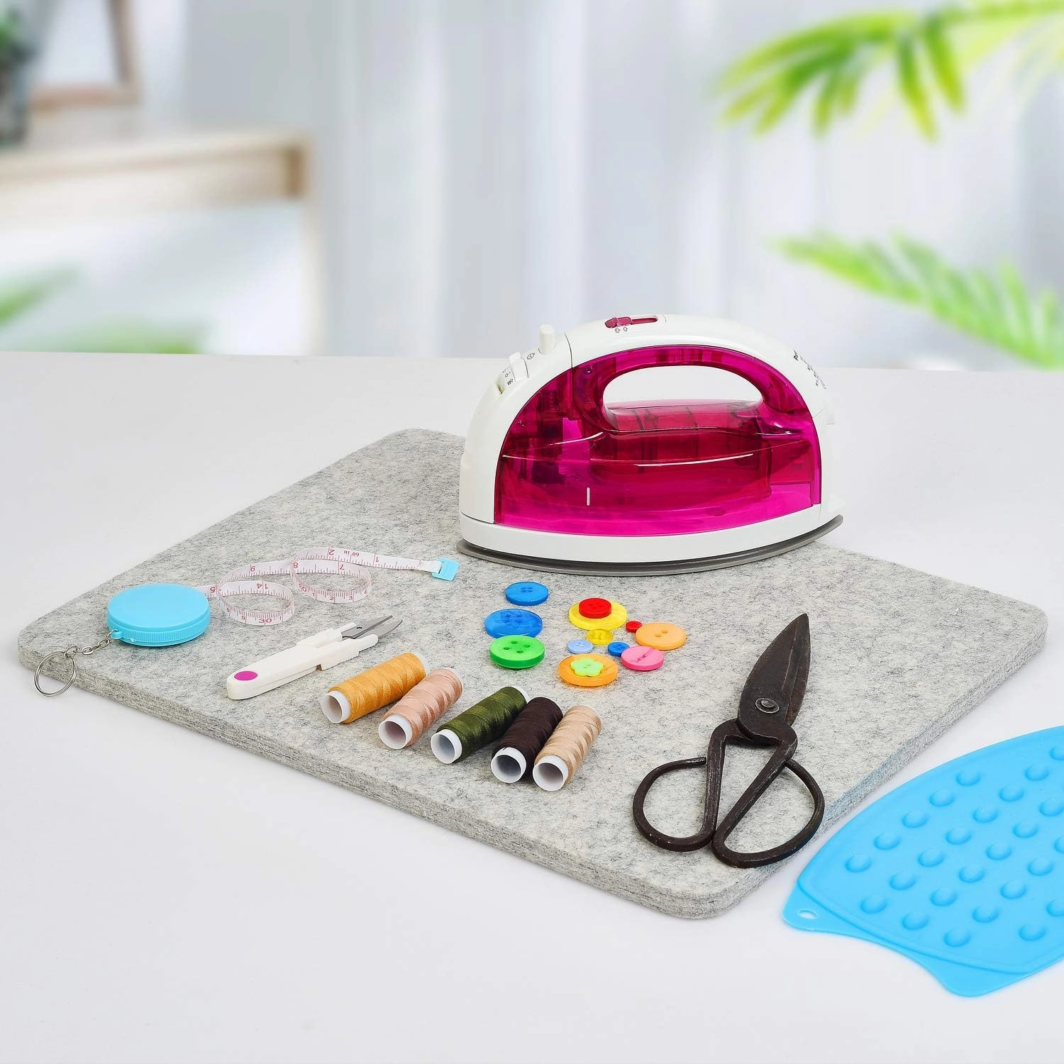 Rdutuok 17"x13.5" Wool Pressing Mat 100% New Zealand Felted Wool Ironing Mat Pad for Quilter, Sewing, Quilting Supplies and Notions