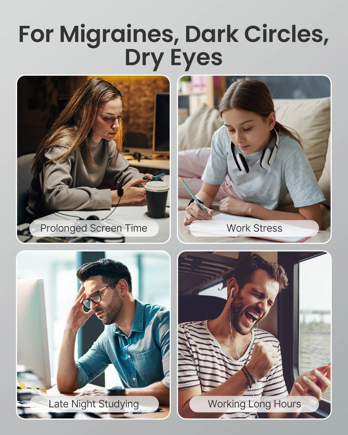 RENPHO Eye Massager Eyeris 1, Fathers Day Birthday Gifts for Mom Dad Women Men Her Him FSA HSA Eligible, Sleep Mask with Heat Bluetooth Music, Relax Eye