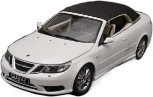 Resin Car Vehicle Model Fit for Saab 93 Soft Top Roadster Sedan 1 18 Alloy Car Model Collectibles Decoration Ornaments Festive Deluxe Gift (Size : White)
