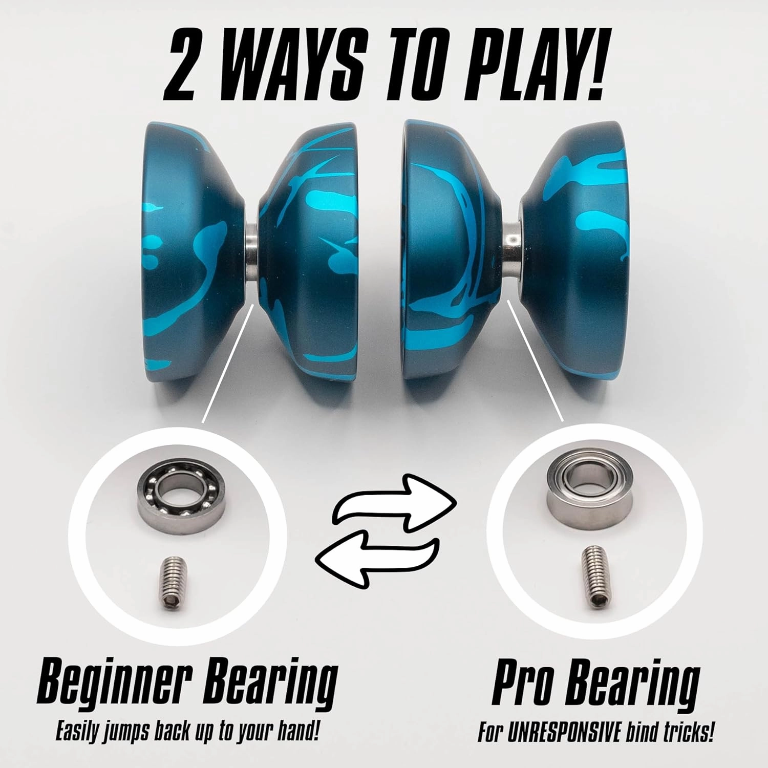 REVLO | A High End Professional Yoyo | The Yo Yo for Adults with Pro Yo-yo String Included | Easily Switch Between Responsive & Unresponsive Yoyoing | Master Both Pro and Beginner Tricks