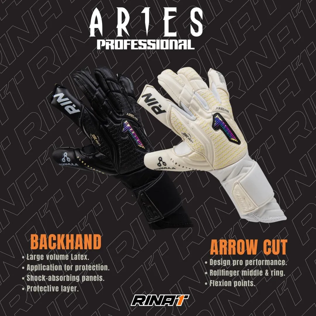 Rinat SantoLoco PRO Gloves: AXG Latex Grip, Ergoroll Cut, Cushioned Backhand, Adjustable Closure All-Weather Elite Performance.