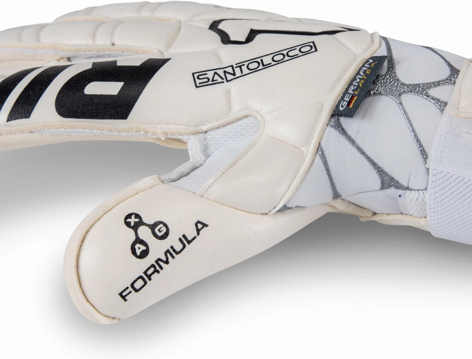 Rinat SantoLoco PRO Gloves: AXG Latex Grip, Ergoroll Cut, Cushioned Backhand, Adjustable Closure All-Weather Elite Performance.