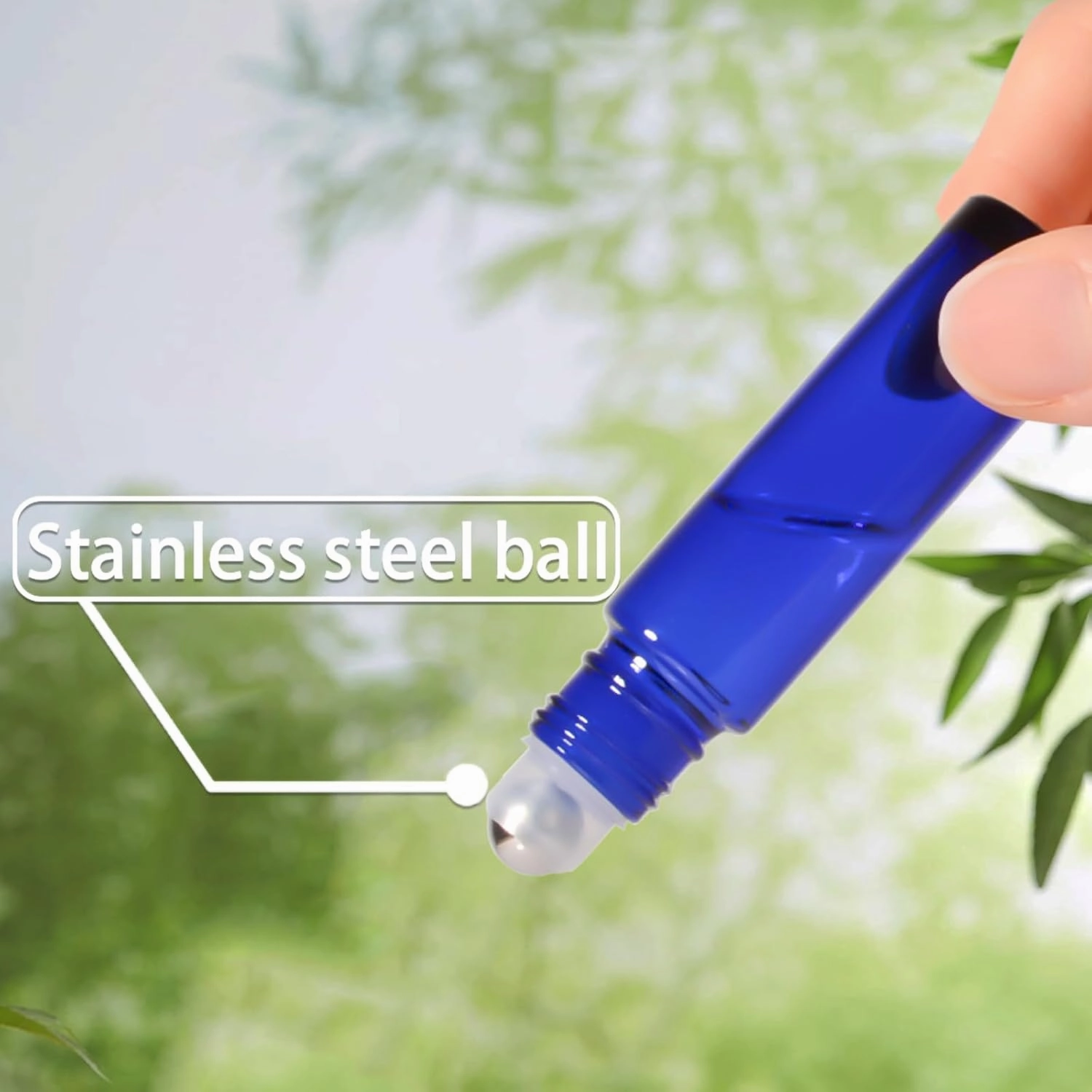Roller Bottles for Essential Oils,10ml Empty Glass Perfume Bottle with Stainless Steel Roller Balls, Opener,Droppers,Labels,48 pack Roll on Bottles