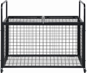 Rolling Sports Ball Storage – Lockable Basketball Cage With Double Lids, Steel Equipment Organizer For Gym, Garage, School – Indoor/Outdoor Use (Natural, 1 Door) (1 Doors)