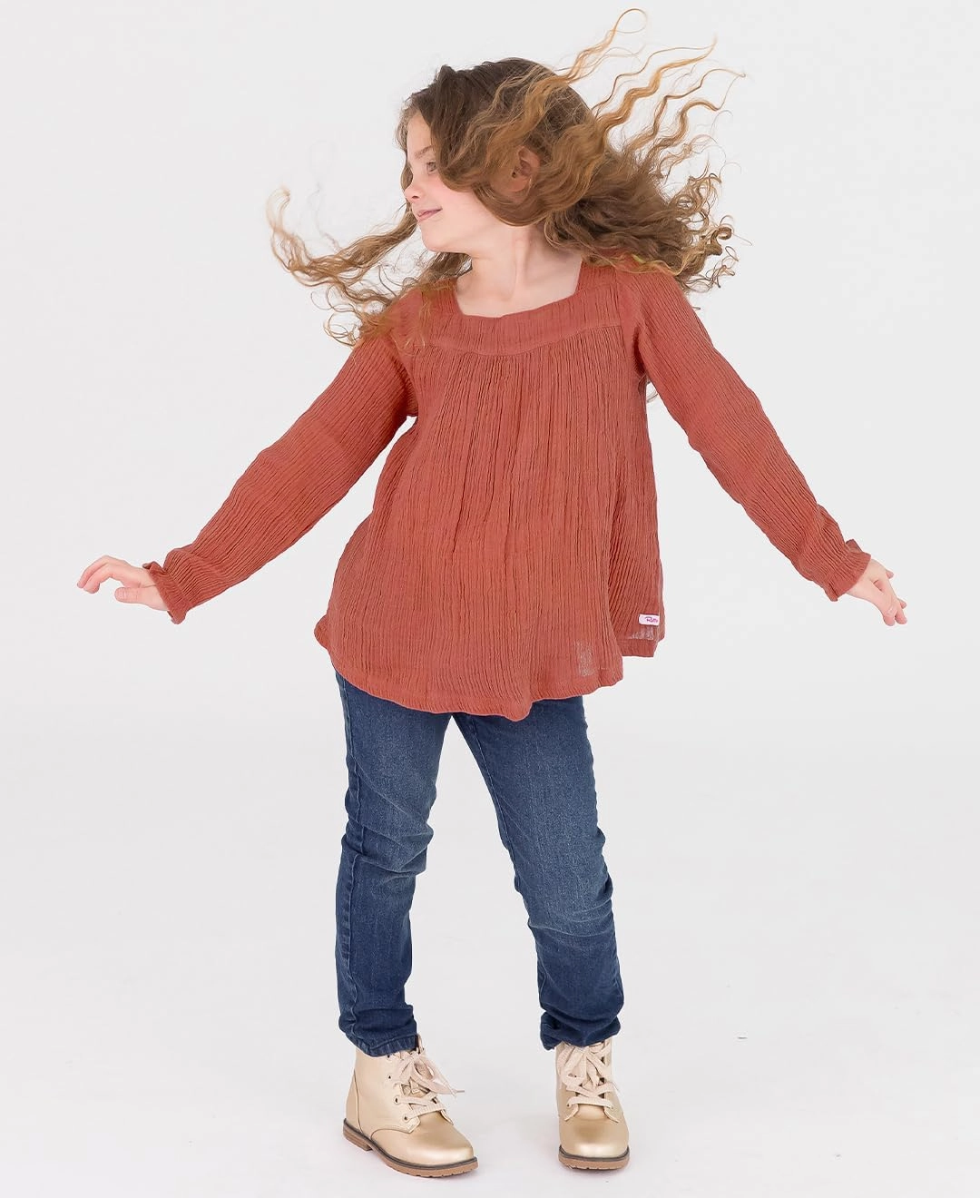 RuffleButts® Girls Stretchy Denim Skinny Jean Jeggings