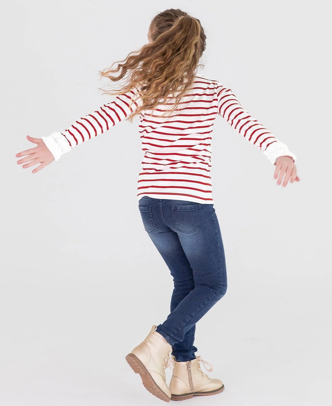 RuffleButts® Girls Stretchy Denim Skinny Jean Jeggings