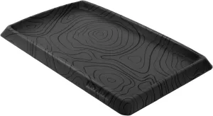 Ruffwear, Basecamp Dog Food Mat – Waterproof, Non-Slip Grip, Adventure-Ready Dog Mat for Food & Water, Fits 2 Bowls, Easy-to-Clean Silicone for Messy Drinkers & Floor Protection, ​​Basalt Gray
