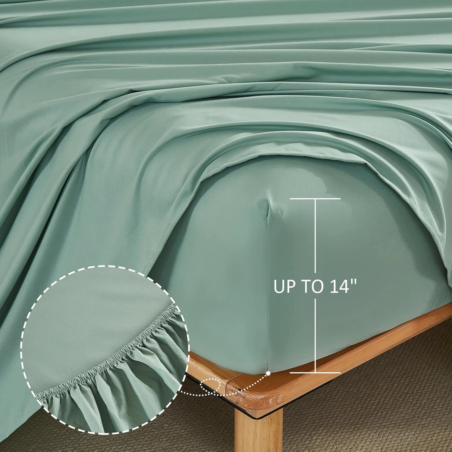 Sage Green Comforter Set Queen Size Branch Botanical 7 Piece Bed in a Bag Light Green Floral Bedding Sets, Soft Microfiber Branches Leaves Pattern Reversible Comforter Set for All Season (78''x90'')