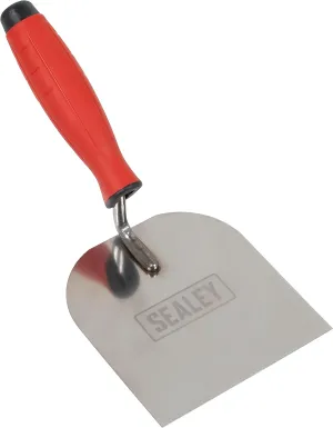 Sealey Stainless Steel Margin Trowel, Rubber Handle, 120mm - T1706