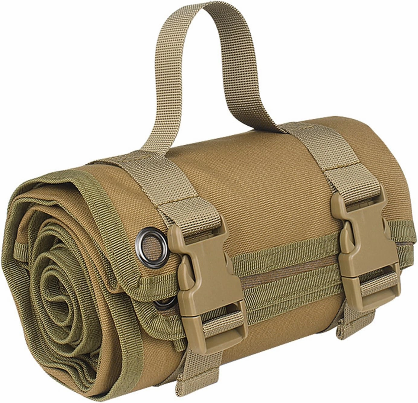 Shooting Mats Prone Padded Waterproof, Roll Up Shooting Mat Prone Rifle Shooter Mats Tactical Shooting Blanket Mat for Range Shooting Hunting (Khaki)