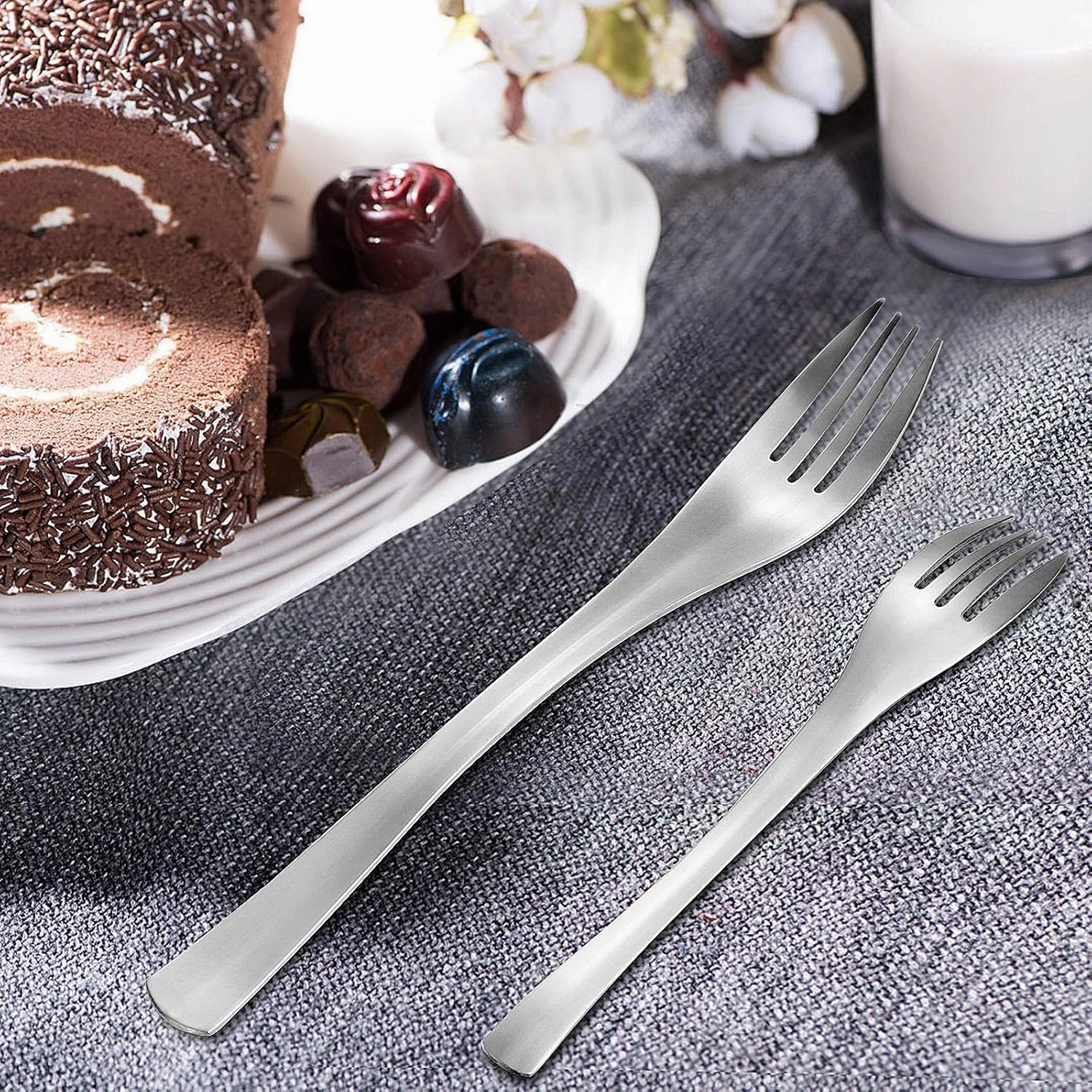 Silverware Set, Bysta 20-Piece Flatware Set, Stainless Steel Utensils Service for 4, Tableware Cutlery Set for Home and Restaurant, Include Knife/Fork/Spoon, Satin Finish, Dishwasher Safe