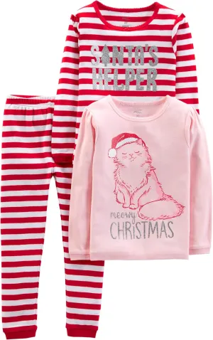Simple Joys by Carter's Baby 3-Piece Snug-fit Cotton Holiday Pajama Set