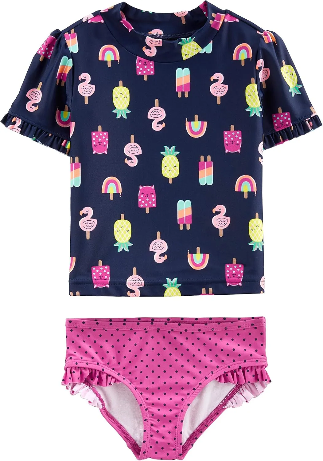 Simple Joys by Carter's Girls' 2-Piece Assorted Rashguard Sets