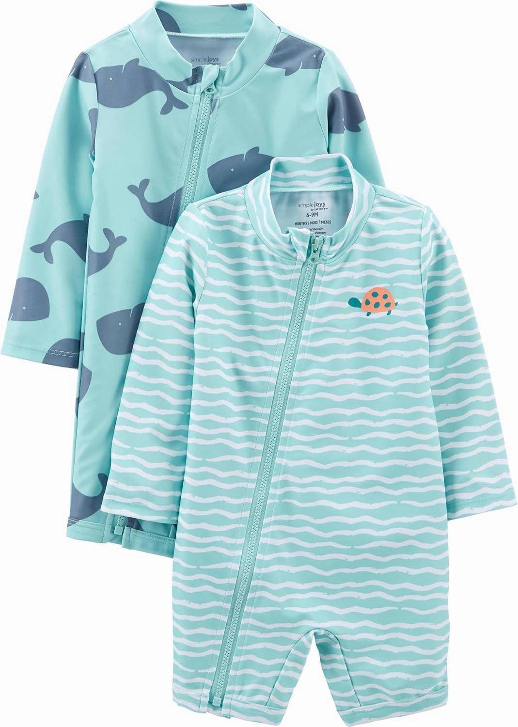 Simple Joys by Carter's Boys' 2-Pack 1-Piece Zip Rashguards