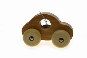 Simple Wooden Toy Car - Natural
