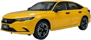Simulation Car Model 1:18 for Honda Integra Simulation Alloy Car Model Collection Display Home Decoration Mini Vehicles Toys(Yellow)