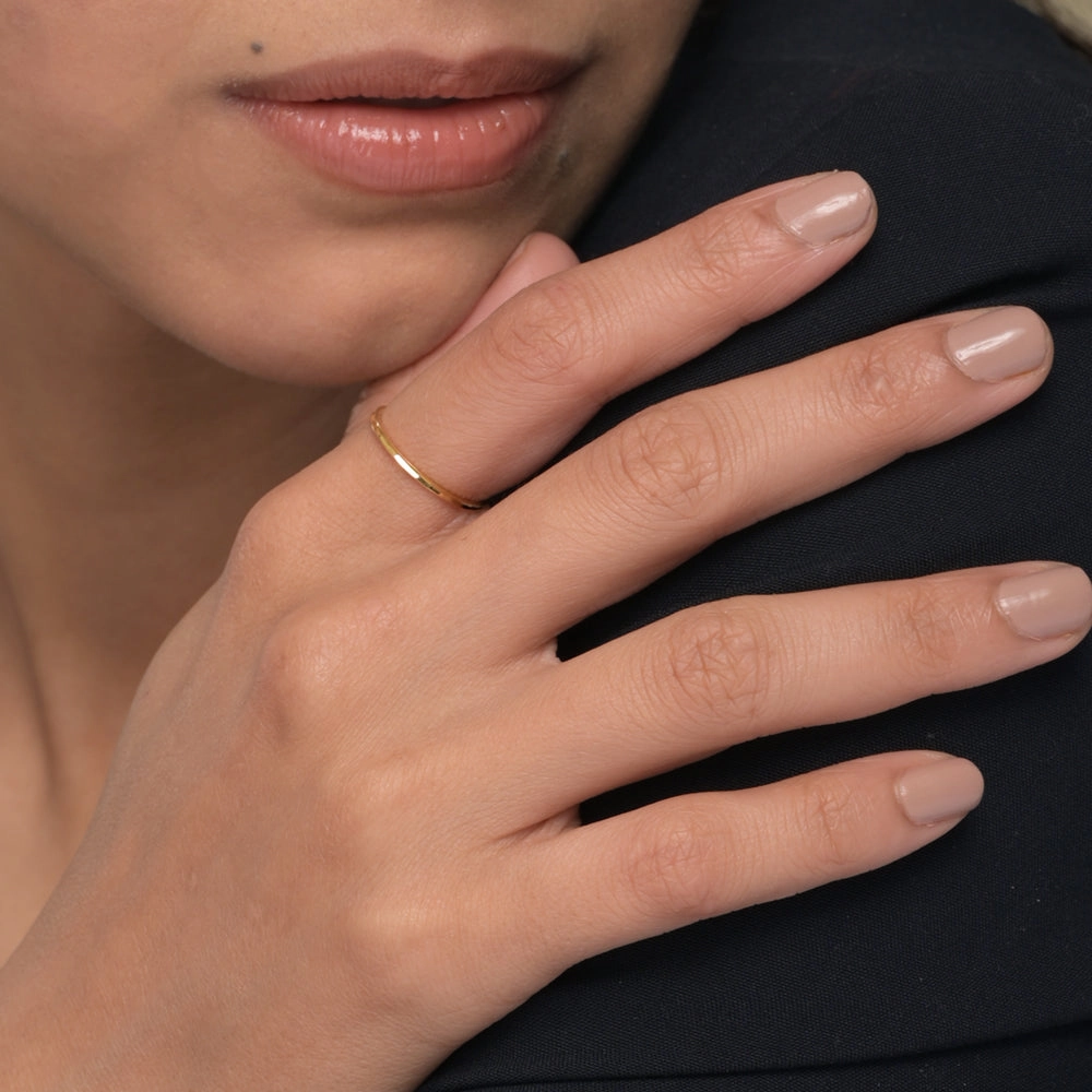 Smooth Thin Stacking Ring