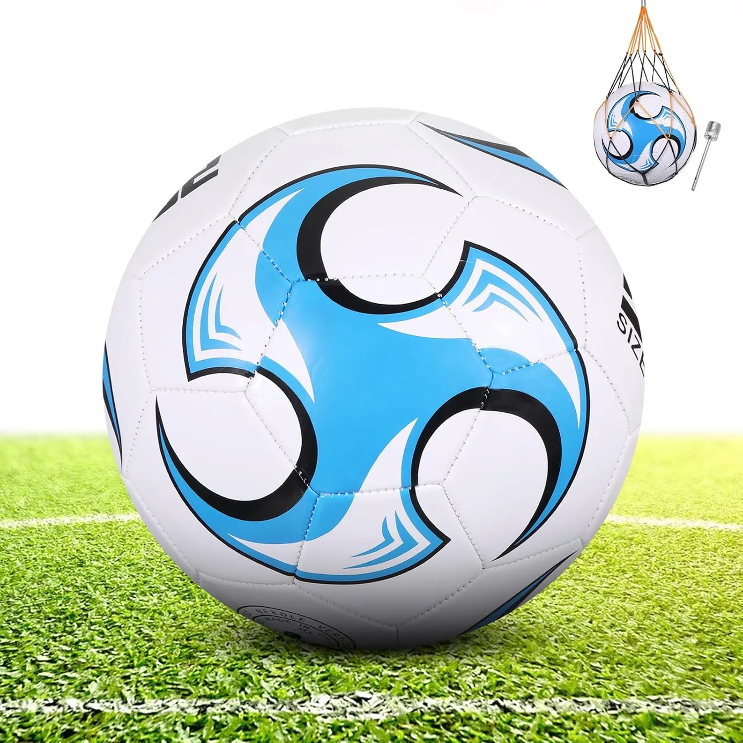 Soccer Ball Size 4, Anti-Explosion Design Soccer Ball, Indoor Outdoor Football for School Training Practice or Boys Girls Toddlers Gift