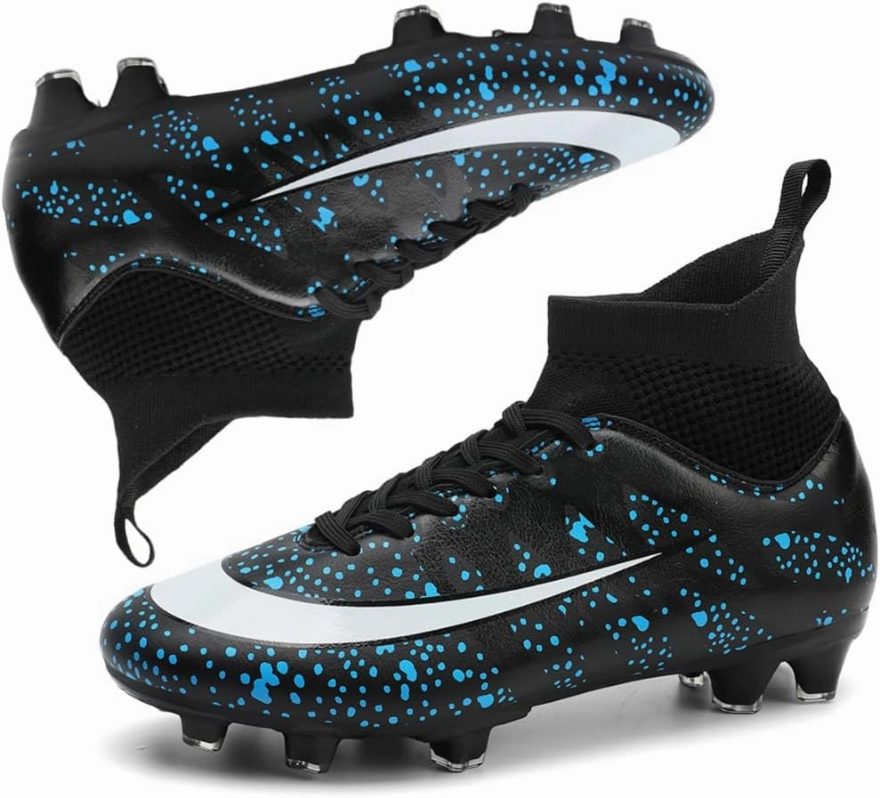 Soccer Cleats for Men Women High Top Football Shoes Boys Girls Indoor Outdoor Training Soccer Sports Shoes
