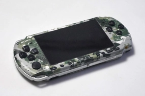Sony PSP 3000 Series Handheld Gaming Console with 2 Batteries (Metal Gear Camoflauge) (Renewed)