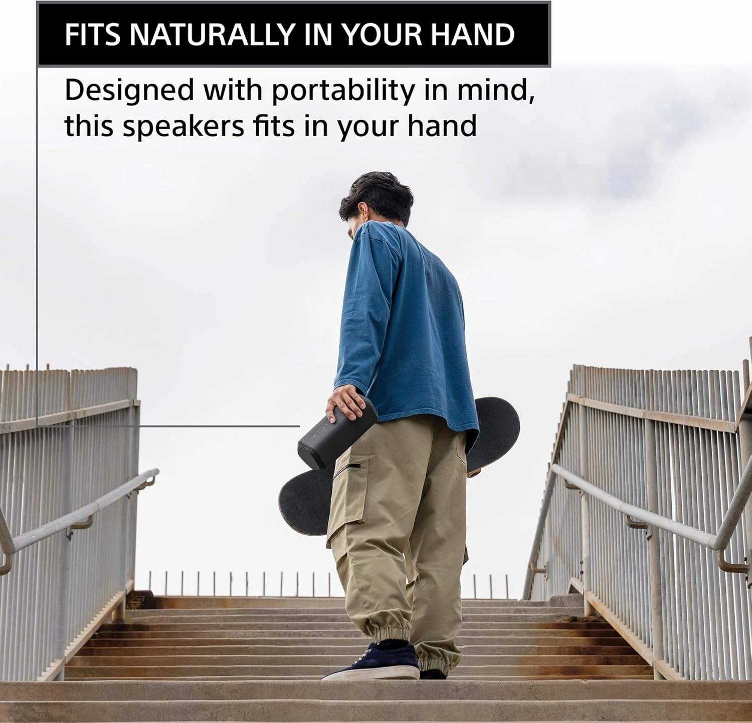 Sony SRS-XE300 X-Series Wireless Portable-Bluetooth-Speaker, IP67 Waterproof, Dustproof and Shockproof with 24 Hour Battery, Blue