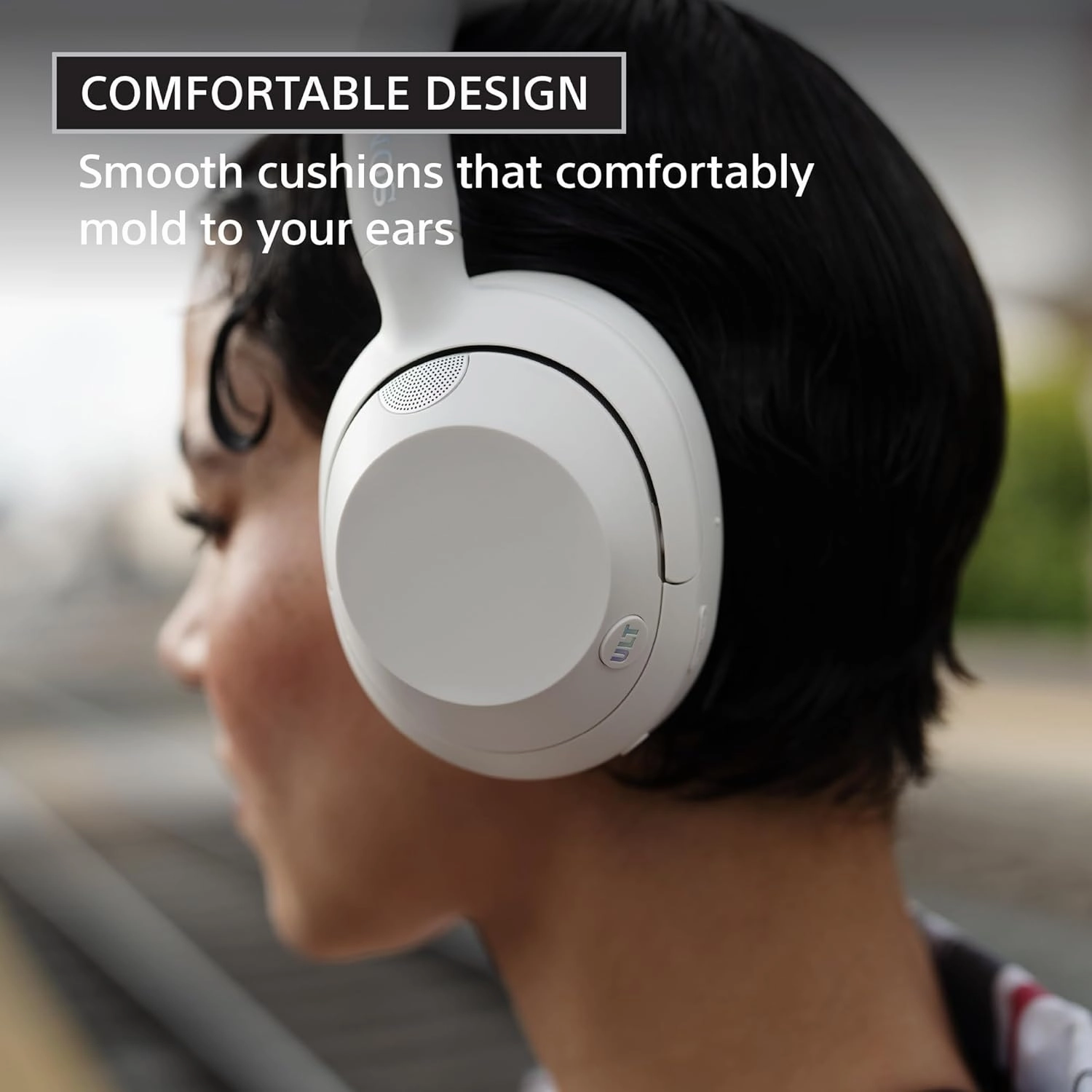 Sony ULT WEAR Over-Ear Noise Cancelling Bluetooth Headphones with Alexa Built-in, Comfortable Design, 30-Hour Battery, Massive Bass, Off White