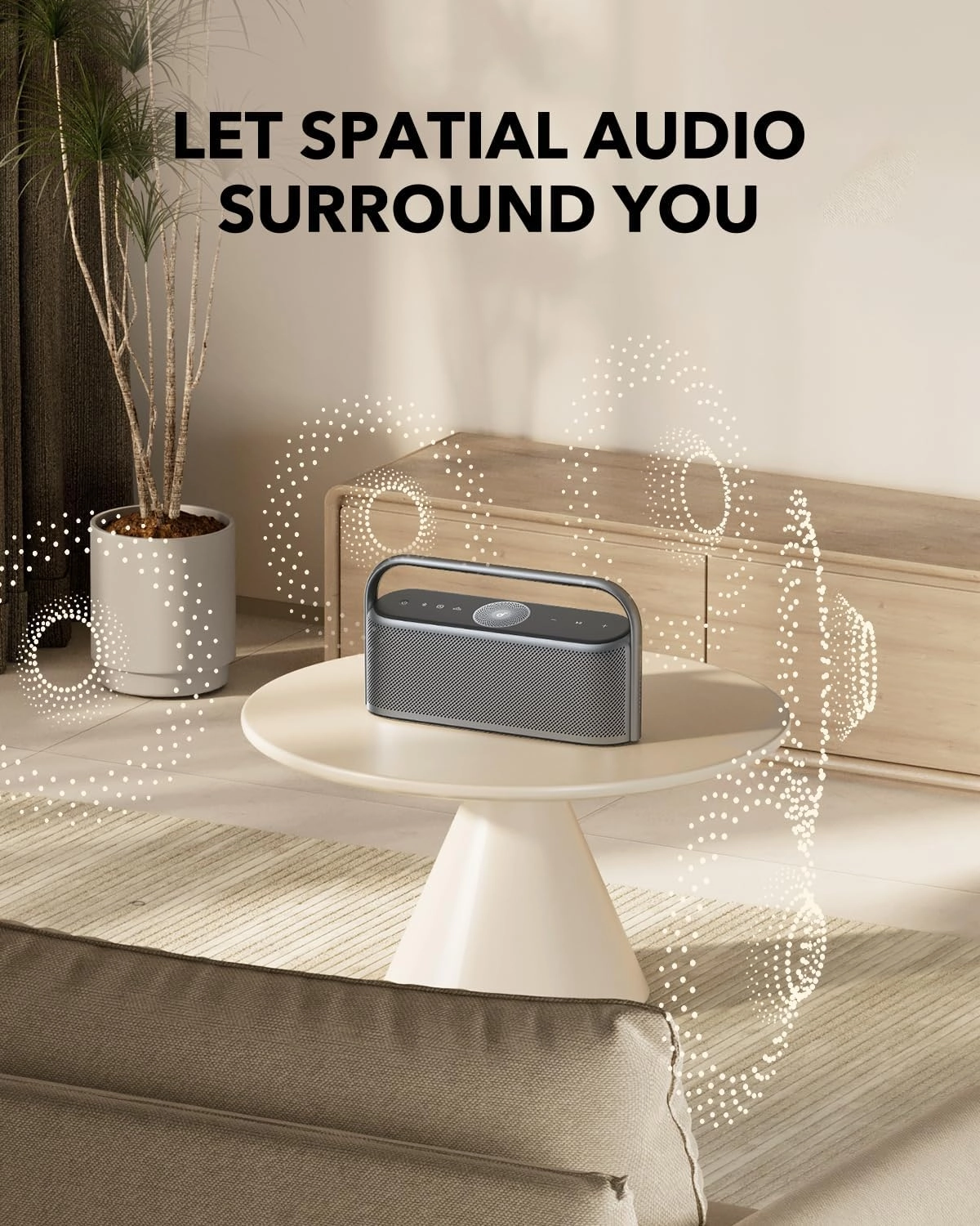Soundcore Motion X600 by Anker Portable Bluetooth Speaker, Hi-Res Spatial Audio with Wireless 50W Sound, IPX7 Waterproof, Pro EQ, AUX-in, Portable Speaker for Home, Office, Backyard and Bathroom Use