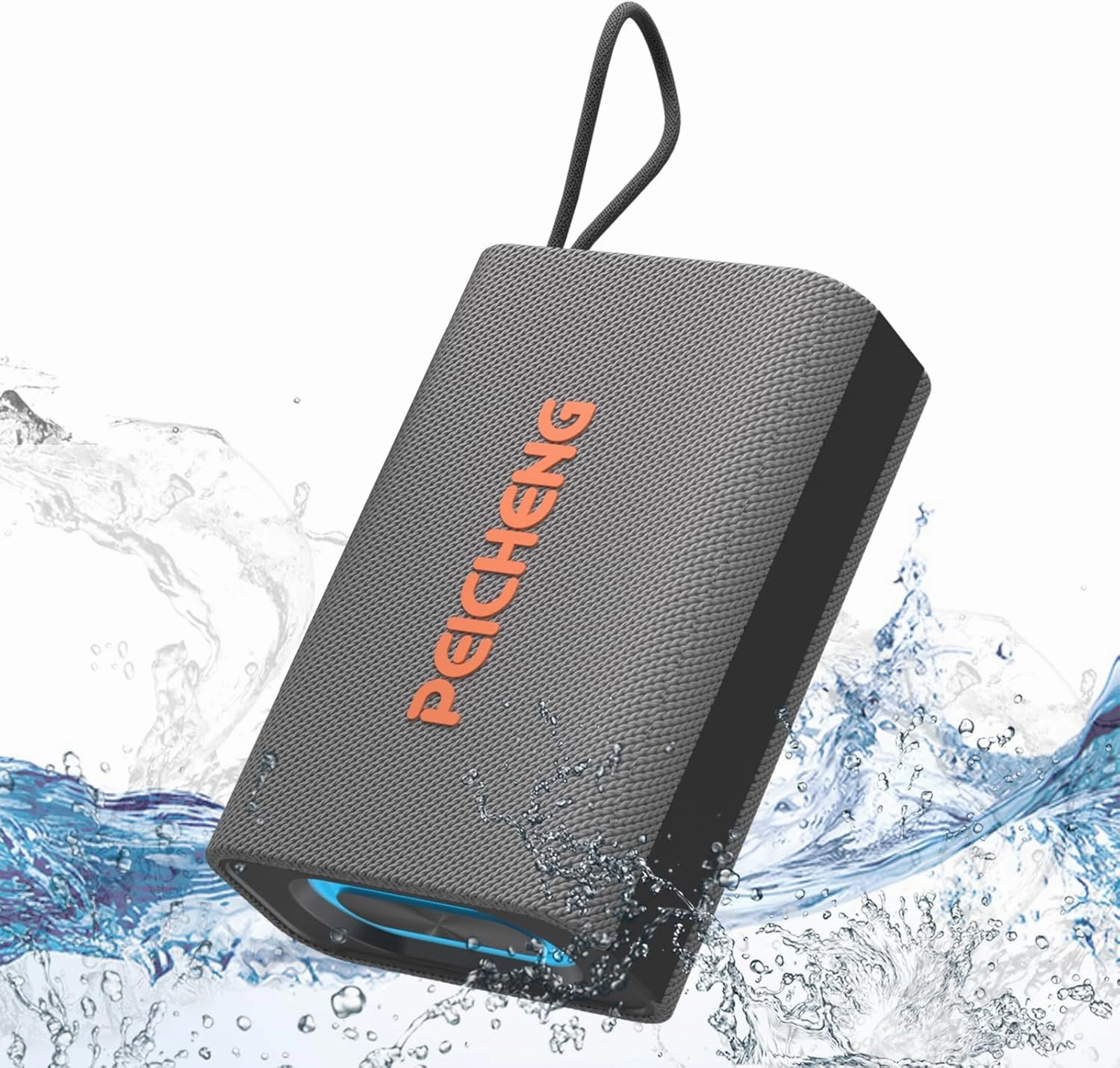Speaker, Portable Wireless Bluetooth Speakers, Waterproof Loud Stereo Sound with RGB Lights TWS Paire Long Playtime for Home/Party/Outdoor, Electronic Gadgets (1PCS, Gray)