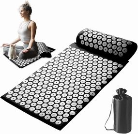 Spike Mat, Full Body Massage Mat - Massage Mat Pressure Mat with Pillow,Massage Mat Set, Mediation Accessories for Neck and Back Discomfort, Rela