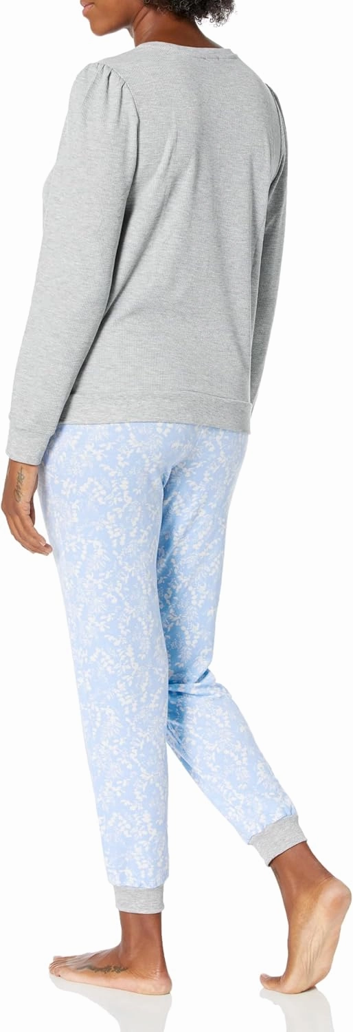 Splendid womens Puff Sleeve Henley Jogger Set