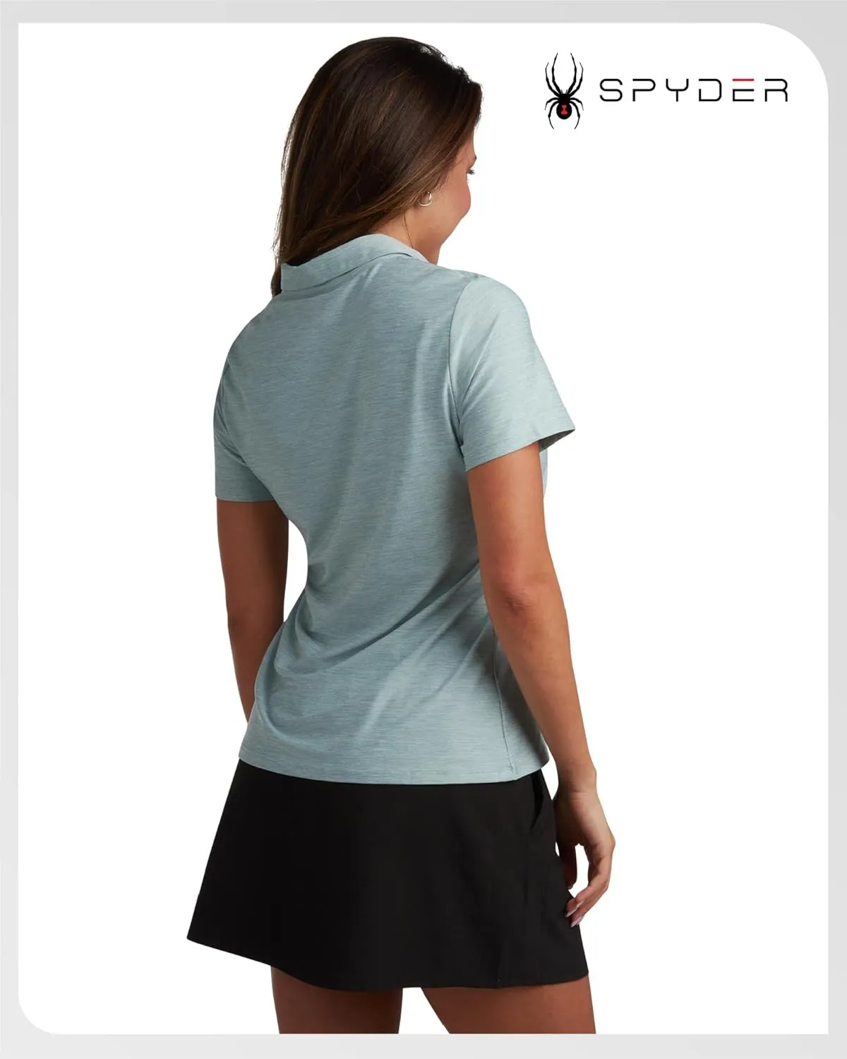 Spyder Womens Golf Shirt - Lightweight Moisture Wicking 4-Button Polo Shirts for Women with UPF 30  Sun Protection for Sports