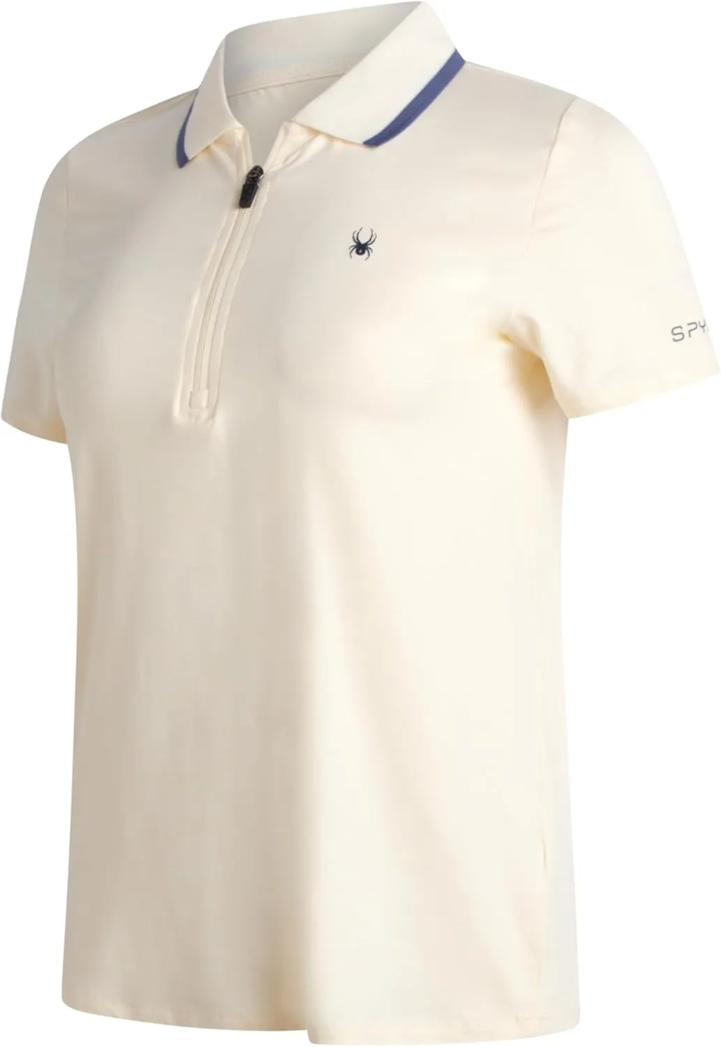 Spyder Womens Golf Shirt - Quarter Zip Golf Polo Tennis Top, UPF 30  Sun Protect Moisture Wicking Polo Shirts for Women