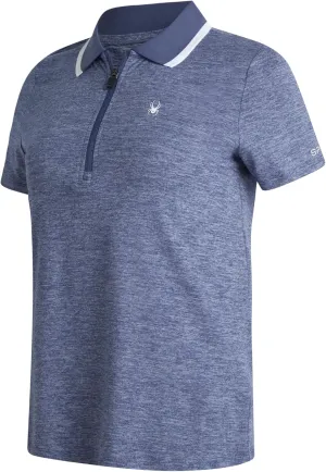 Spyder Womens Golf Shirt - Quarter Zip Golf Polo Tennis Top, UPF 30  Sun Protect Moisture Wicking Polo Shirts for Women