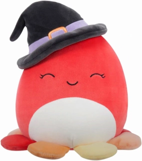 Squishmallow Official Kellytoy Halloween Squishy Soft Plush Toy Animals (Detra Witch Octopus, 8 Inch)
