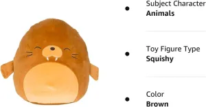 Squishmallows Official Kellytoy 8 Inch Soft Plush Squishy Toy Animals (Bruce Walrus)