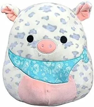 Squishmallows Official Kellytoy Plush 8 Inch Squishy Soft Plush Toy Animals (Rosie Pig with Bandana)
