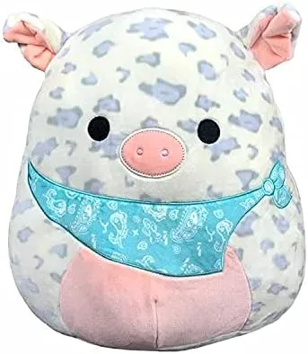 Squishmallows Official Kellytoy Plush 8 Inch Squishy Soft Plush Toy Animals (Rosie Pig with Bandana)