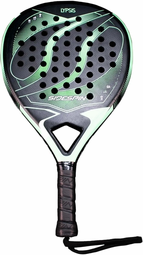 SS LYPSIS 3K Full Carbon Sandy Padel Shovel, Gain Power   Control   Effect, Unisex Adult, Black Green, Universal