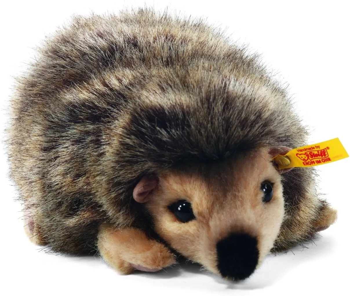 Steiff Joggi Hedgehog Stuffed Animal with Soft Woven Fur - Premium Plush Toy or Gift for Ages 3 and Up, Mottled Brown