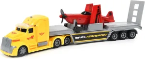 Sunny Days Entertainment Big Rig – Lights and Sounds Pull Back Toy with Friction Motor | Receive Either The Airplane Transport Semi or Oil Tanker | Color May Vary – Maxx Action