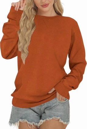 Sweatshirt for Women, Casual Crewneck Sweatshirts Women Loose Fit Long Sleeve Pullover Tops Cute Soft Shirt